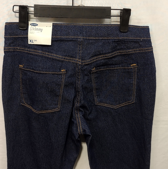 NWT Old Navy Skinny Pull On Jeans Girls 14 Blue Comfy Casual 90s Y2K - Picture 5 of 9